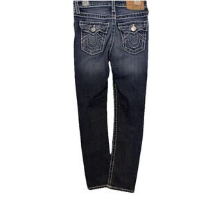 True Religion Relaxed Slim Fit Jeans Blue Youth Size 8 Big T Jeans Girls